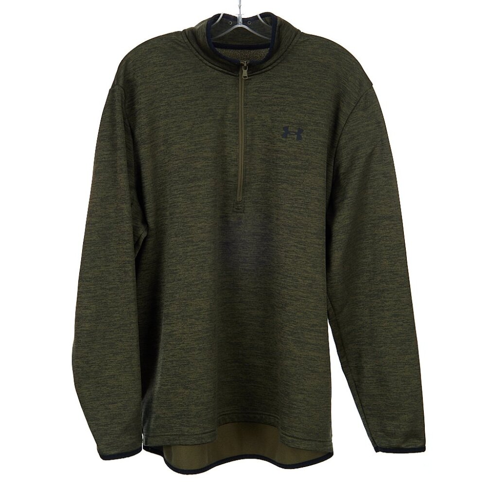 Under Armour Half Zip Pullover Fleece Green Loose Men's XL